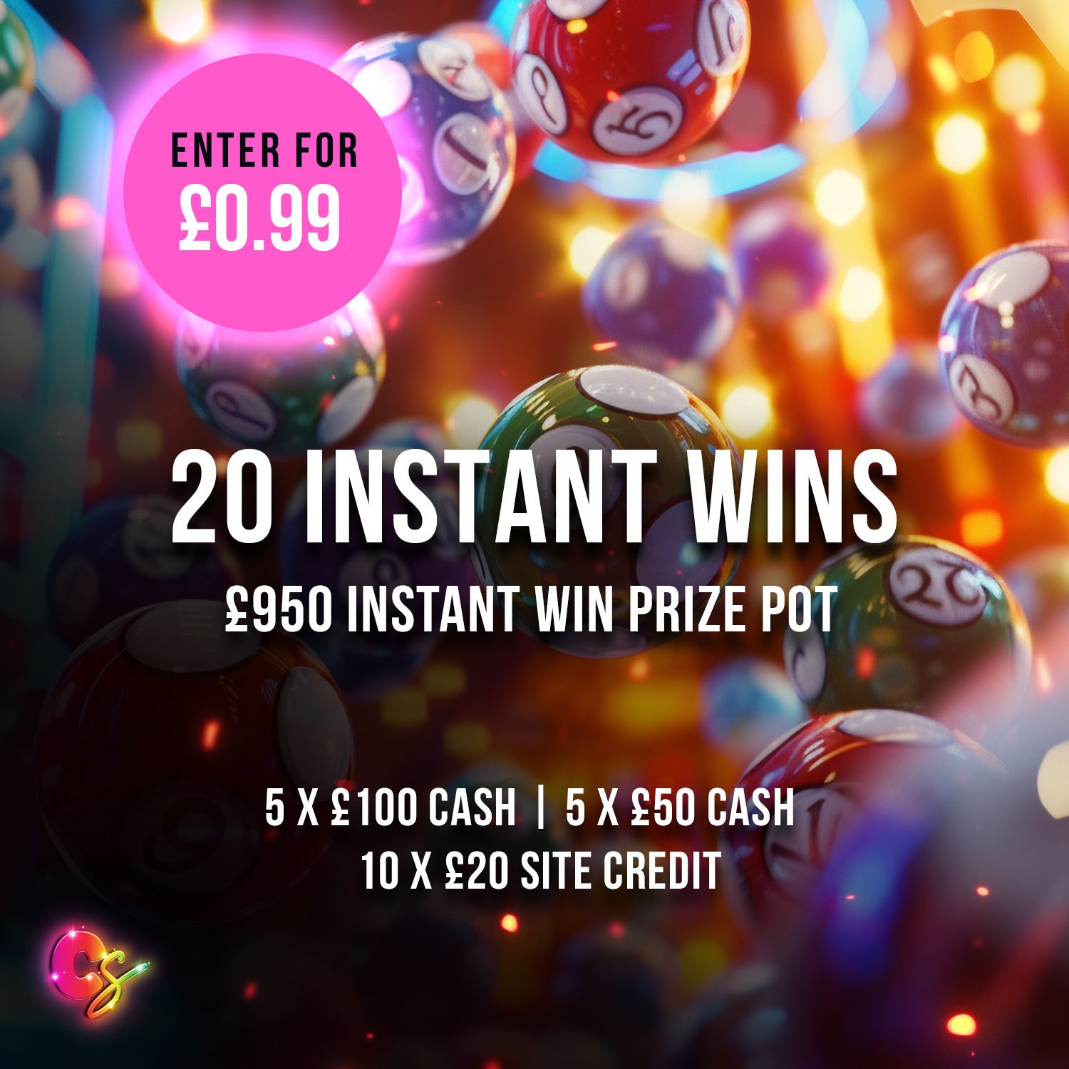 20 instant Wins to be Won! – Competition Sisters